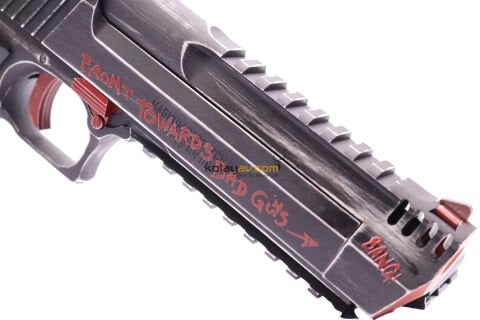WE Deadpool x Magnum Research Inc. Desert Eagle 50AE Blowback Airsoft Tabanca (Greengas)