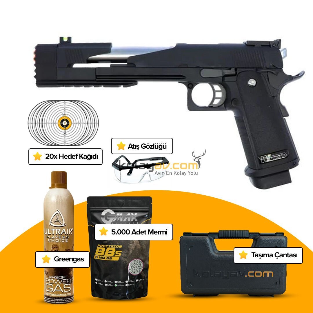 WE Black Dragon 5.1A Versiyon Blowback Airsoft Tabanca (Greengas)