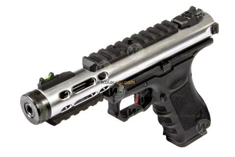 WE Galaxy SV Glock/Ruger Hybrid Blowback Airsoft Tabanca Gümüş (Greengas)