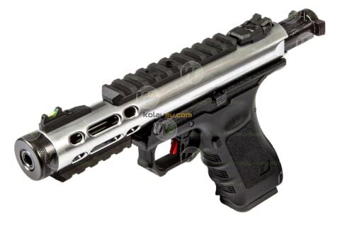 WE Galaxy SV Glock/Ruger Hybrid Blowback Airsoft Tabanca Gümüş (Greengas)