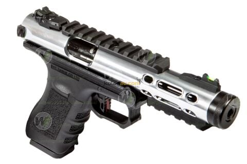 WE Galaxy SV Glock/Ruger Hybrid Blowback Airsoft Tabanca Gümüş (Greengas)