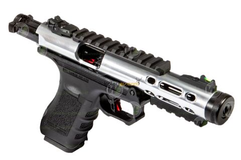WE Galaxy SV Glock/Ruger Hybrid Blowback Airsoft Tabanca Gümüş (Greengas)