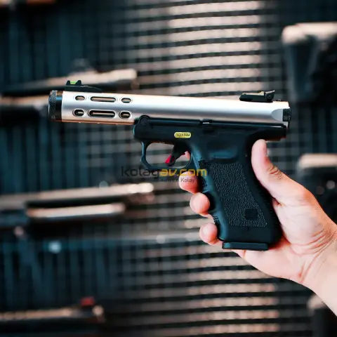 WE Galaxy SV Glock/Ruger Hybrid Blowback Airsoft Tabanca Gümüş (Greengas)