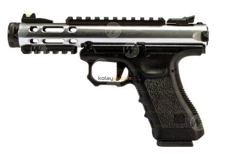 WE Galaxy SV Glock/Ruger Hybrid Blowback Airsoft Tabanca Gümüş (Greengas)