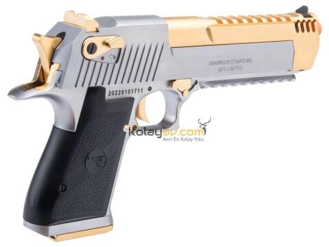 WE AW Desert Eagle L6 Gold Silver Blowback Airsoft Tabanca (Greengas)