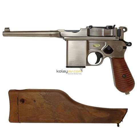 WE Mauser M712 Damgalı Gümüş Blowback Airsoft Tabanca (Greengas)