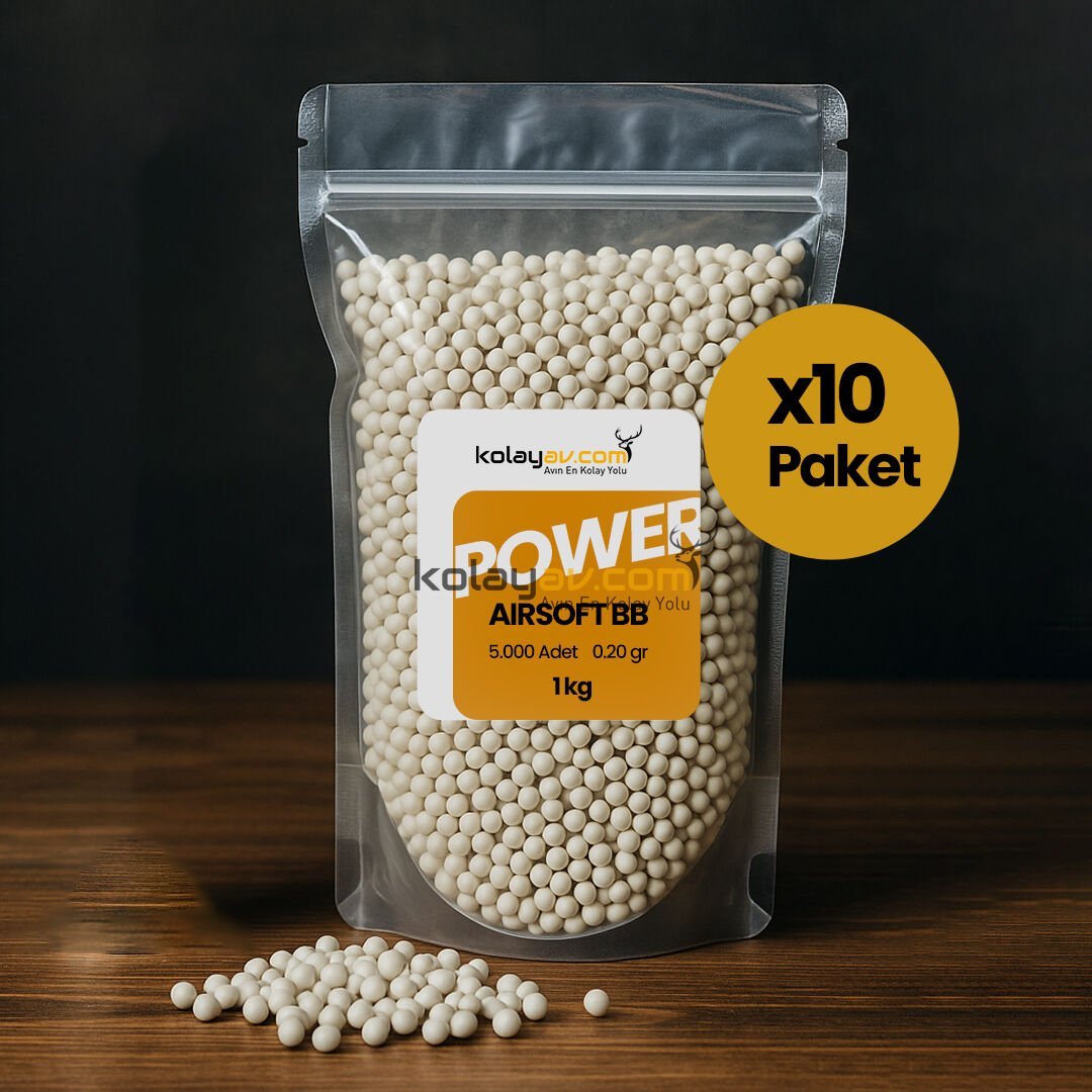Kolay Av Airsoft Mermi Seti – 0.20gr 6mm BB – 10 Paket / 50.000 Adet