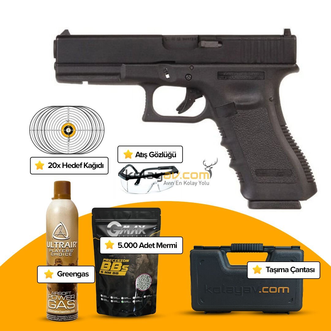 WE Glock 19 Gen3 MOS RMR Greengas Blowback Airsoft Tabanca (Reddot Yuvalı)