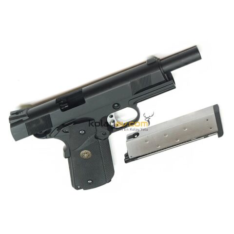 WE Colt 1911 MEU Rail Siyah Blowback Airsoft Tabanca (Greengas)