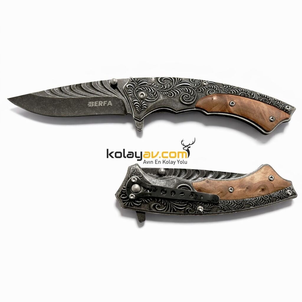 Berfa BF-146 İşlemeli Kamp Cep Çakısı