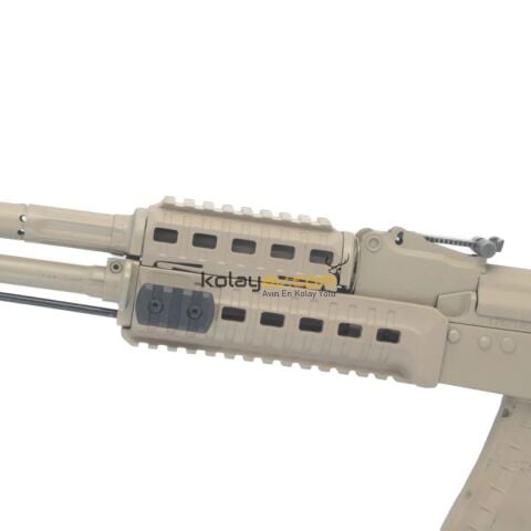 DLG M-LOK Kundak Uyumlu 3 Slot Siyah Picatinny Rayı