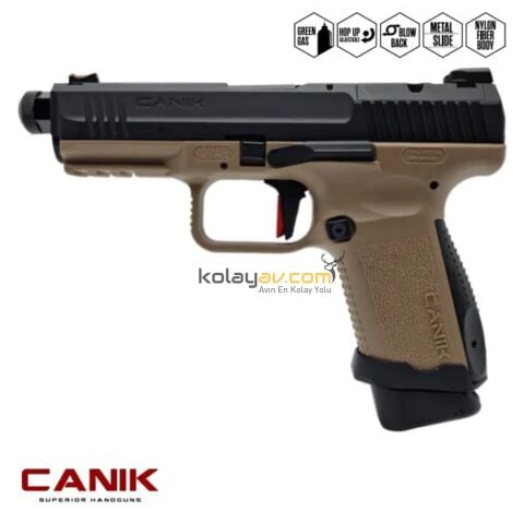 Canik TP9 Elite Combat Blowback Greengas Airsoft Tabanca - Duo Tone - Tan + Siyah