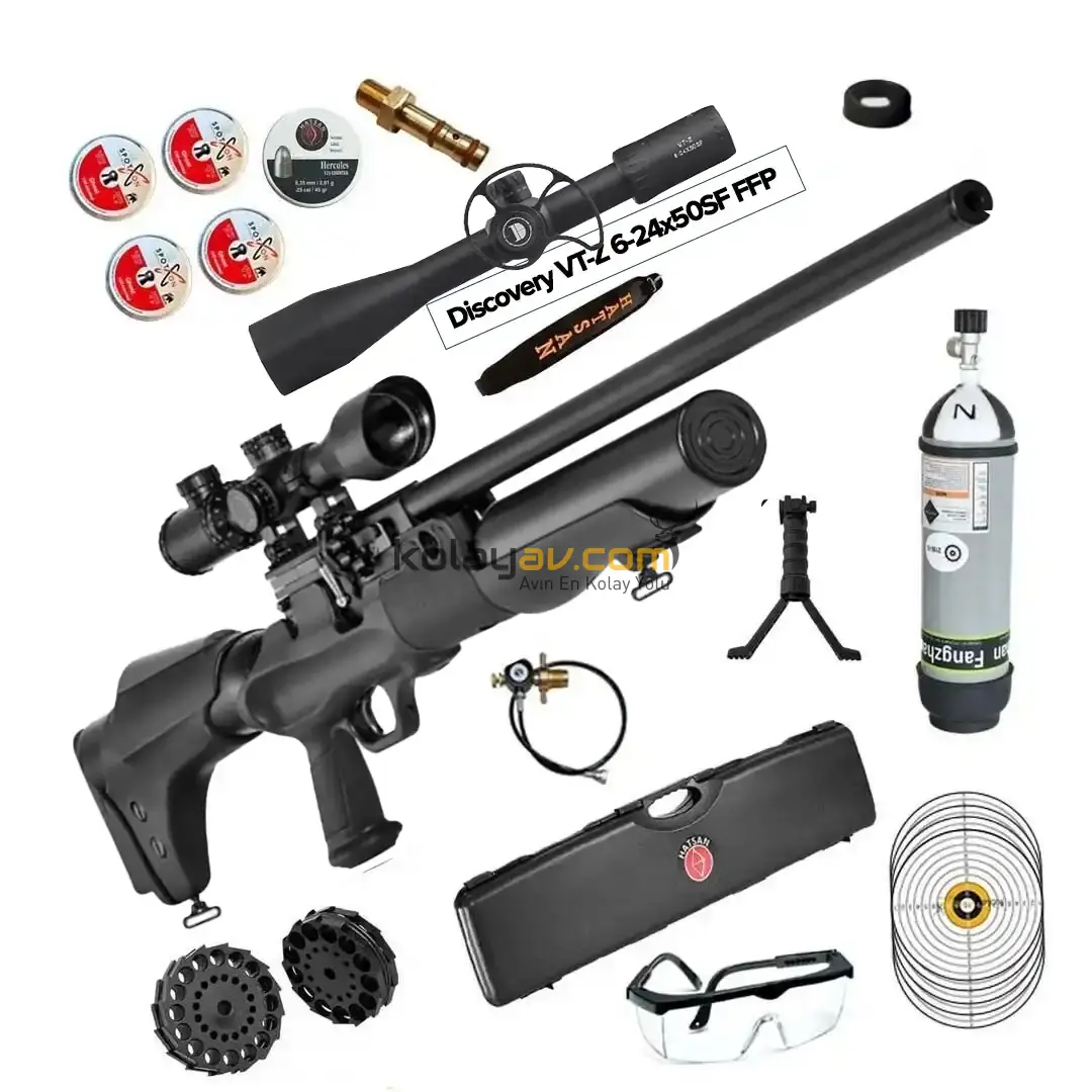 Hatsan Hercules 666 QE 6.35mm FFP Dürbün + Scuba PCP Havalı Tüfek (Cosmos Full Set)