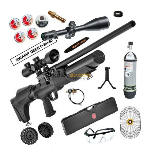 Hatsan Hercules 666 QE 6.35mm FFP Dürbün + Scuba PCP Havalı Tüfek (Cosmos Full Set)