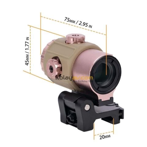 SOTAC 558 Red & Green Dot Holografik Reflex Nişangah ve G43 3X Yakınlaştırıcı Set (Flip QD Montajlı) - Bronz