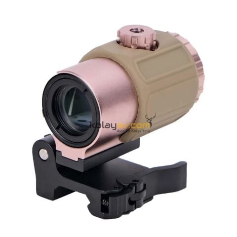 SOTAC 558 Red & Green Dot Holografik Reflex Nişangah ve G43 3X Yakınlaştırıcı Set (Flip QD Montajlı) - Bronz