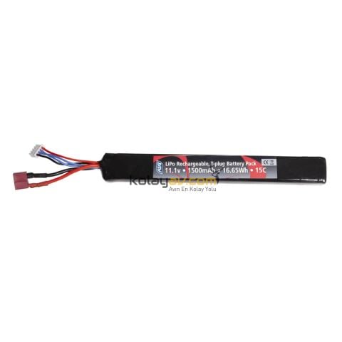 ASG 11.1V 1500mAh Single Stick Airsoft LiPo Pil (T-Plug)