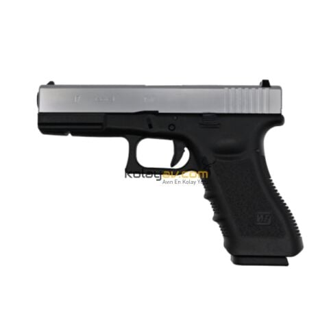 We Glock 17 Gen3 Silver Blowback Airsoft Tabanca (Greengas)