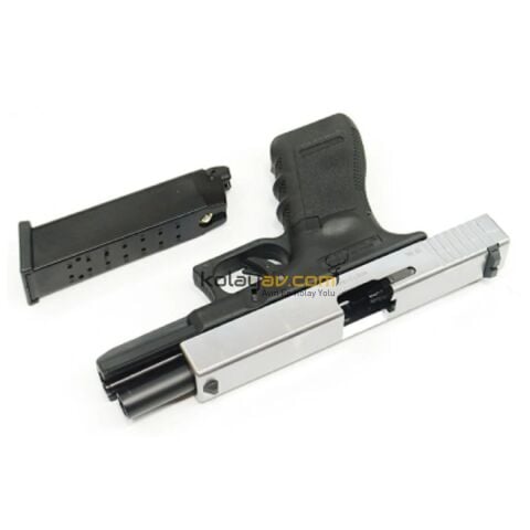 We Glock 17 Gen3 Silver Blowback Airsoft Tabanca (Greengas)