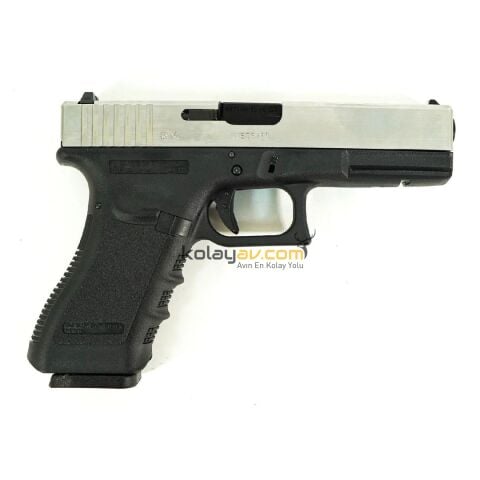 We Glock 17 Gen3 Silver Blowback Airsoft Tabanca (Greengas)