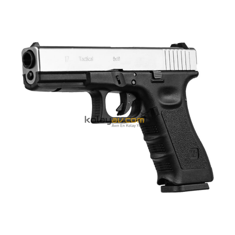 We Glock 17 Gen3 Silver Blowback Airsoft Tabanca (Greengas)