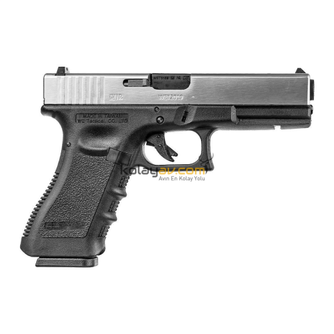 We Glock 17 Gen3 Silver Blowback Airsoft Tabanca (Greengas)