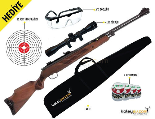 Hatsan Torpedo 155 Ağaç Havalı Tüfek, 5.5mm (Full Set)
