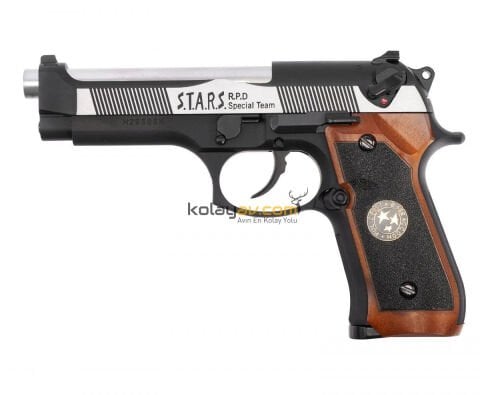 WE Samurai Edge M9 Gümüş Blowback Airsoft Tabanca (Greengas)