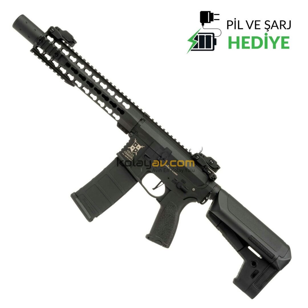 Delta Armory M4 AR15 KeyMod 10'' Predator Charlie Airsoft Tüfek Siyah