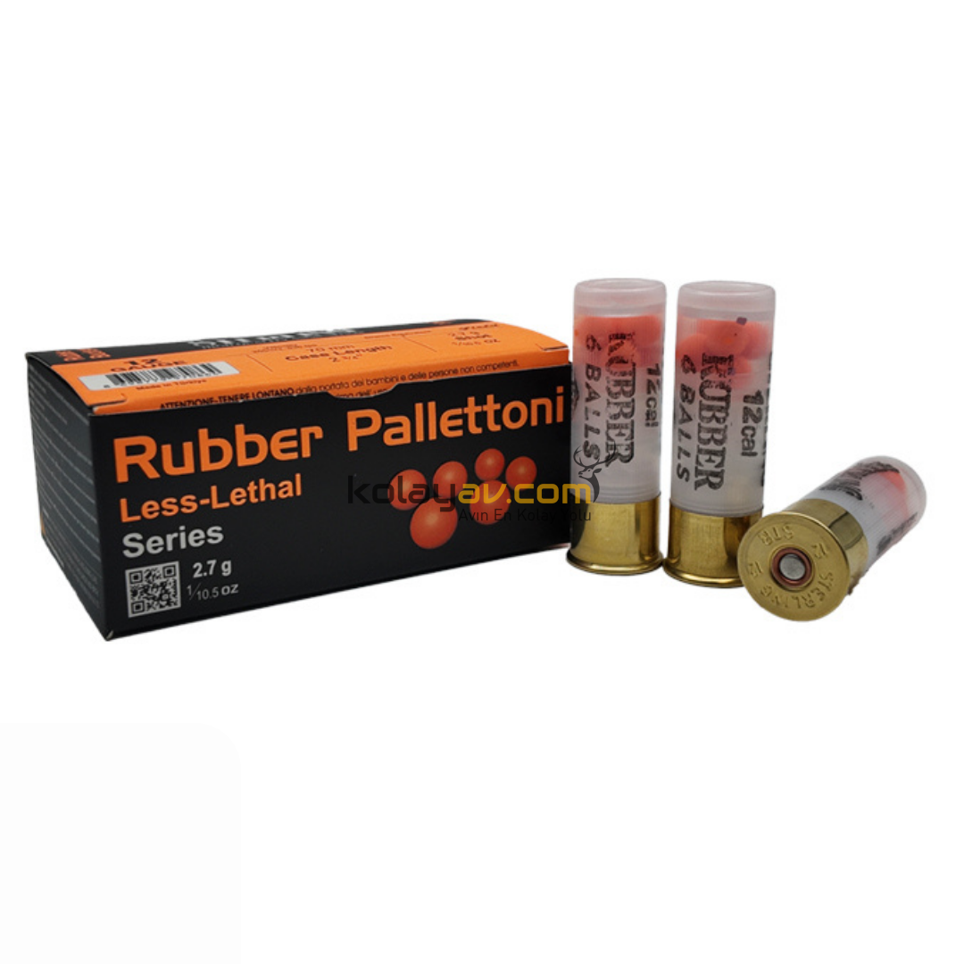 Sterling Rubber Kauçuk Six Balls 12 Cal Savunma Fişeği