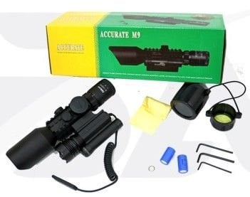 Nikula M9 3-10X42 Lazerli Lambalı Işıklı Tüfek Dürbünü