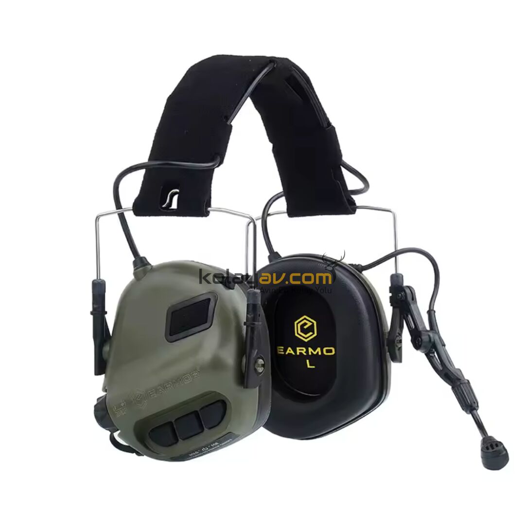 Earmor M32 MOD4 Mikrofonlu Aktif Koruma Atış Kulaklığı Yeşil