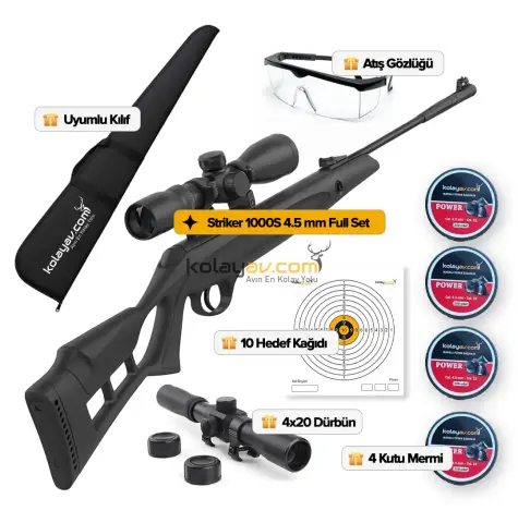Hatsan Striker 1000S Havalı Tüfek, 4.5mm (Full Set)