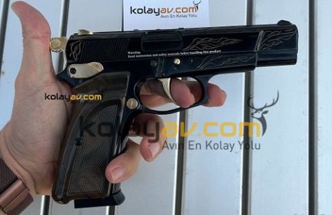 EKOL ES 66 Havalı Tabanca 4.5 mm - Parlak Siyah İşlemeli