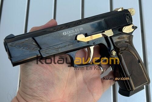 EKOL ES 66 Havalı Tabanca 4.5 mm - Parlak Siyah İşlemeli
