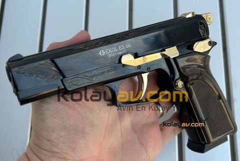 EKOL ES 66 Havalı Tabanca 4.5 mm - Parlak Siyah İşlemeli