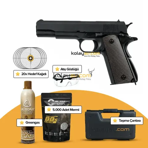 WE Colt 1911 Gen2 Blowback Airsoft Tabanca (Greengas)