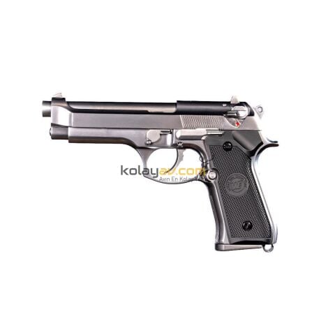 WE Beretta M92 Standart Gümüş Blowback Airsoft Tabanca (Greengas)