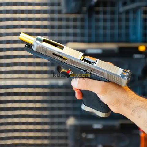WE Glock 34 T1 Gümüş Blowback Airsoft Tabanca (Greengas)