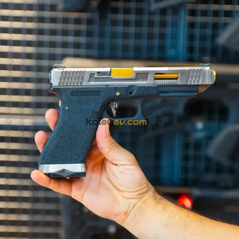 WE Glock 34 T1 Gümüş Blowback Airsoft Tabanca (Greengas)