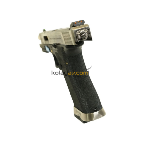 WE Glock 34 T1 Gümüş Blowback Airsoft Tabanca (Greengas)