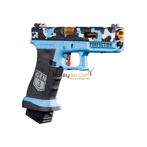 WE Glock 17 Custom Blowback Airsoft Tabanca (Greengas)