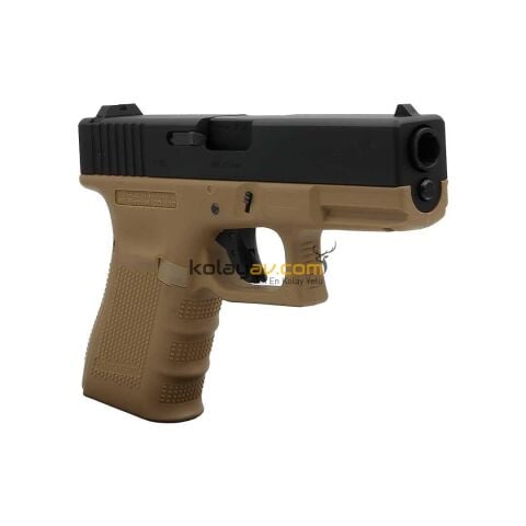 WE Glock 19 Gen4 Tan Blowback Airsoft Tabanca (Greengas)