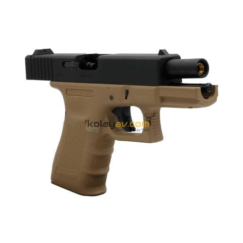 WE Glock 19 Gen4 Tan Blowback Airsoft Tabanca (Greengas)