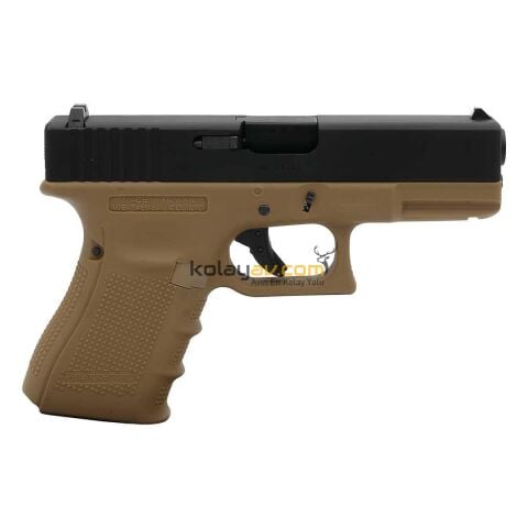 WE Glock 19 Gen4 Tan Blowback Airsoft Tabanca (Greengas)