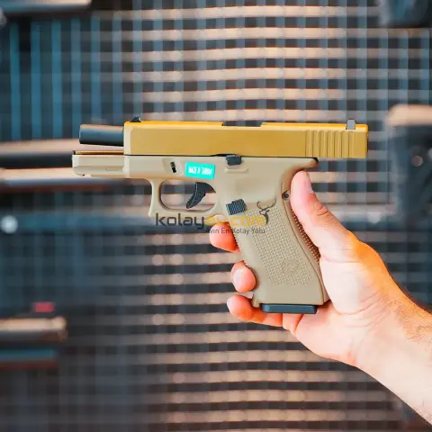 WE Glock 19X Gen5 Tan Blowback Airsoft Tabanca (Greengas)