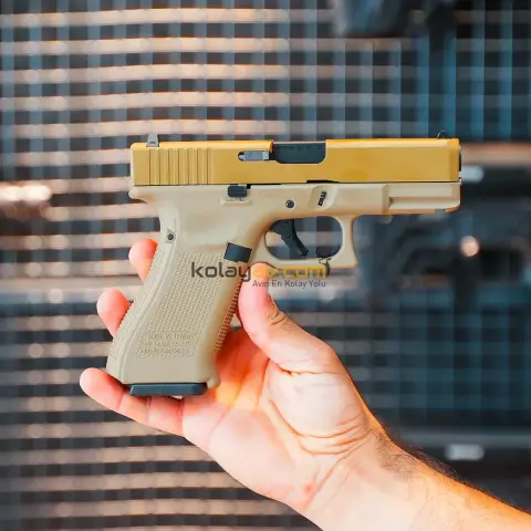 WE Glock 19X Gen5 Tan Blowback Airsoft Tabanca (Greengas)