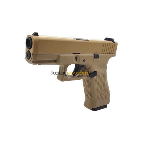 WE Glock 19X Gen5 Tan Blowback Airsoft Tabanca (Greengas)