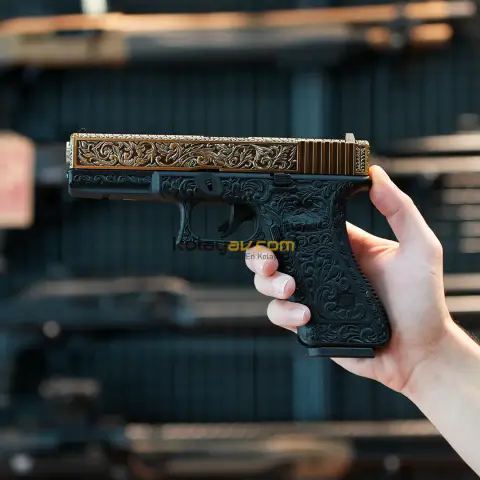 WE Glock 17 Ivory Gravürlü Blowback Airsoft Tabanca (Greengas)