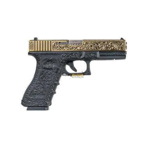 WE Glock 17 Ivory Gravürlü Blowback Airsoft Tabanca (Greengas)